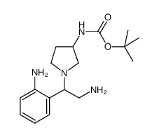 3-N-Boc-氨基-1-[2-氨基-1-(2-氨基-苯基)-乙基]-吡咯烷结构式