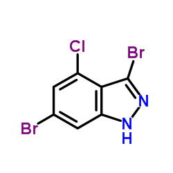 3,6-DIBROMO-4-CHLORO (1H)INDAZOLE结构式