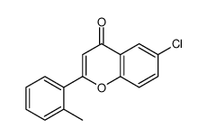 6-chloro-2-(2-methylphenyl)chromen-4-one结构式