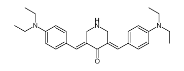 3,5-bis[[4-(diethylamino)phenyl]methylidene]piperidin-4-one Structure