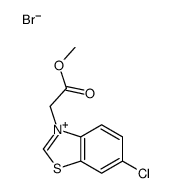 methyl 2-(6-chloro-1,3-benzothiazol-3-ium-3-yl)acetate,bromide Structure