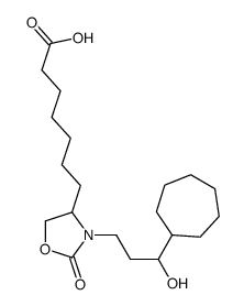 7-[3-(3-cycloheptyl-3-hydroxypropyl)-2-oxo-1,3-oxazolidin-4-yl]heptanoic acid Structure