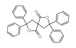 2,2,7,7-tetraphenyl-3,8-dioxaspiro[4.4]nonane-4,9-dione结构式
