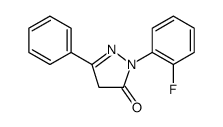 3H-Pyrazol-3-one, 2-(2-fluorophenyl)-2,4-dihydro-5-phenyl Structure