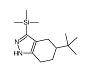 (5-tert-butyl-4,5,6,7-tetrahydro-1H-indazol-3-yl)-trimethylsilane结构式