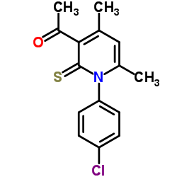 1-[1-(4-Chlorophenyl)-4,6-dimethyl-2-thioxo-1,2-dihydro-3-pyridinyl]ethanone结构式