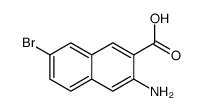 3-amino-7-bromonaphthalene-2-carboxylic acid结构式