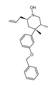 (2R,4R,5R)-2-allyl-4-(3-benzyloxy-phenyl)-4,5-dimethyl-piperidin-1-ol Structure