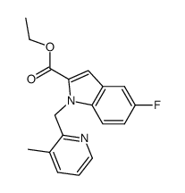 ethyl 5-fluoro-1-[(3-methylpyrid-2-yl)methyl]-1H-indole-2-carboxylate结构式