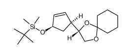 tert-butyl-[(1R,4S)-4-[(2S)-1,4-dioxaspiro[4.5]dec-2-yl]cyclopent-2-en-1-oxy]dimethylsilane结构式