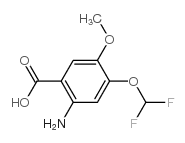 2-氨基-4-(二氟甲氧基)-5-甲氧基苯甲酸结构式