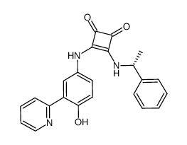 3-(4-hydroxy-3-pyridin-2-ylphenylamino)-4-[(R)-1-phenylethylamino]cyclobut-3-ene-1,2-dione Structure