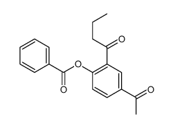 (4-acetyl-2-butanoylphenyl) benzoate Structure