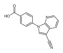 4-(3-Cyano-1H-pyrrolo[2,3-b]pyridin-1-yl)benzoic acid Structure