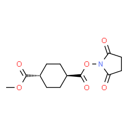 Trans-1-(2,5-dioxopyrrolidin-1-yl) 4-methyl cyclohexane-1,4-dicarboxylate结构式