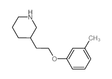 3-[2-(3-Methylphenoxy)ethyl]piperidine结构式