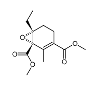 dimethyl 1,2-epoxy-2-ethyl-6-methylcyclohex-5-ene-1,5-dicarboxylate结构式