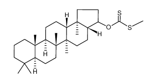 S-methyl (21ξ)-22,29,30-trinorhopan-21β-yl dithiocarbonate Structure