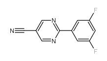 2-(3,5-difluorophenyl)pyrimidine-5-carbonitrile结构式