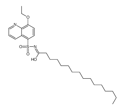 N-(8-ethoxyquinolin-5-yl)sulfonylhexadecanamide结构式