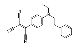2-[4-[ethyl(2-phenylethyl)amino]phenyl]ethene-1,1,2-tricarbonitrile Structure