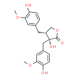 (3R,4R)-3-hydroxy-3,4-bis[(4-hydroxy-3-methoxy-phenyl)methyl]oxolan-2- one Structure
