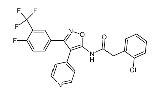 5-[(2-chlorophenyl)acetylamino]-3-(4-fluoro-3-trifluoromethylphenyl)-4-(4-pyridyl)isoxazole Structure