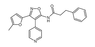3-(5-methylfuran-2-yl)-5-(3-phenylpropionylamino)-4-(4-pyridyl)isoxazole结构式