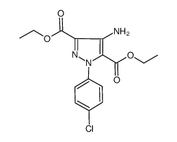 diethyl 4-amino-1-(4-chlorophenyl)-1H-pyrazole-3,5-dicarboxylate结构式