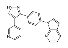 1-(4-(5-(pyridin-3-yl)-2H-1,2,3-triazol-4-yl)phenyl)-1H-pyrrolo[2,3-b]pyridine Structure