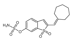 2-cycloheptylidenemethyl-1,1-dioxo-1H-λ6-benzo[b]thiophen-6-yl sulfamoyl ester Structure