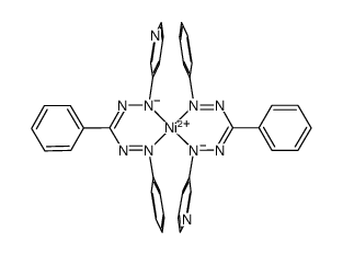 nickel(II) bis[5-(3-pyridyl)-1,3-diphenylformazanate]结构式