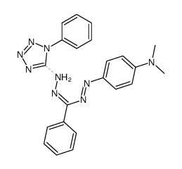 1-(4-dimethylamino-phenyl)-3-phenyl-5-(1-phenyl-1H-tetrazol-5-yl)-formazan Structure