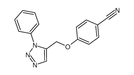 4-((1-phenyl-1H-[1,2,3]-triazol-5-yl)methoxy)benzonitrile结构式