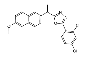2-(2,4-dichlorophenyl)-5-(1-(6-methoxynaphthalen-2-yl)-ethyl)-1,3,4-oxadiazole结构式