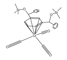 tricarbonyl[(η6-1,3-phenylene)bis(phenylmethyleneoxy)bis(trimethylsilane)]chromium Structure
