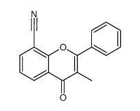 3-methyl-4-oxo-2-phenyl-4H-chromene-8-carbonitrile Structure