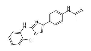 4-(4'-acetamido-phenyl)-2-(o-chlorophenylamino)-thiazole Structure