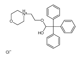 1-(2-morpholin-4-ium-4-ylethoxy)-2,2,2-triphenylethanol,chloride Structure