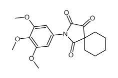2-(3,4,5-trimethoxyphenyl)-2-azaspiro[4.5]decane-1,3,4-trione结构式