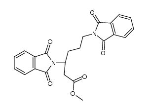 (+/-)-3,6-diphthalimido-hexanoic acid methyl ester Structure