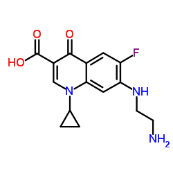 7-(2-aminoethylamino)-1-cyclopropyl-6-fluoro-4-oxoquinoline-3-carboxylic acid Structure