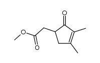 5-(methoxycarbonyl)methyl-2,3-dimethyl-2-cyclopentenone结构式