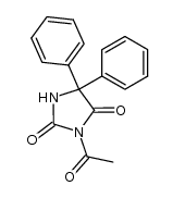 5,5-diphenyl-N-acetylhydantoin结构式