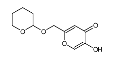 5-羟基-2-(((四氢-2H-吡喃-2-基)氧基)甲基)-4H-吡喃-4-酮结构式