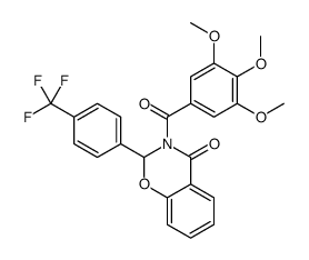 2-[4-(trifluoromethyl)phenyl]-3-(3,4,5-trimethoxybenzoyl)-2H-1,3-benzoxazin-4-one Structure