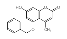 2H-1-Benzopyran-2-one,7-hydroxy-4-methyl-5-(phenylmethoxy)-结构式