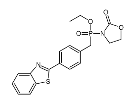 3-[[4-(1,3-benzothiazol-2-yl)phenyl]methyl-ethoxyphosphoryl]-1,3-oxazolidin-2-one结构式