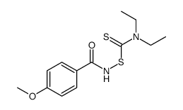 [(4-methoxybenzoyl)amino] N,N-diethylcarbamodithioate Structure