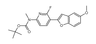 [6-fluoro-5-(5-methoxy-benzofuran-2-yl)-pyridin-2-yl]-methyl-carbamic acid tert-butyl ester Structure